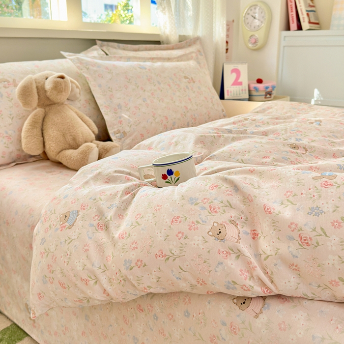 91家纺网 家纺一手货源 找家纺 拾物记 2026新款第二批A类新疆全棉12868四件套系列（提供买家秀和A类质检报告） 甜莓手记-粉