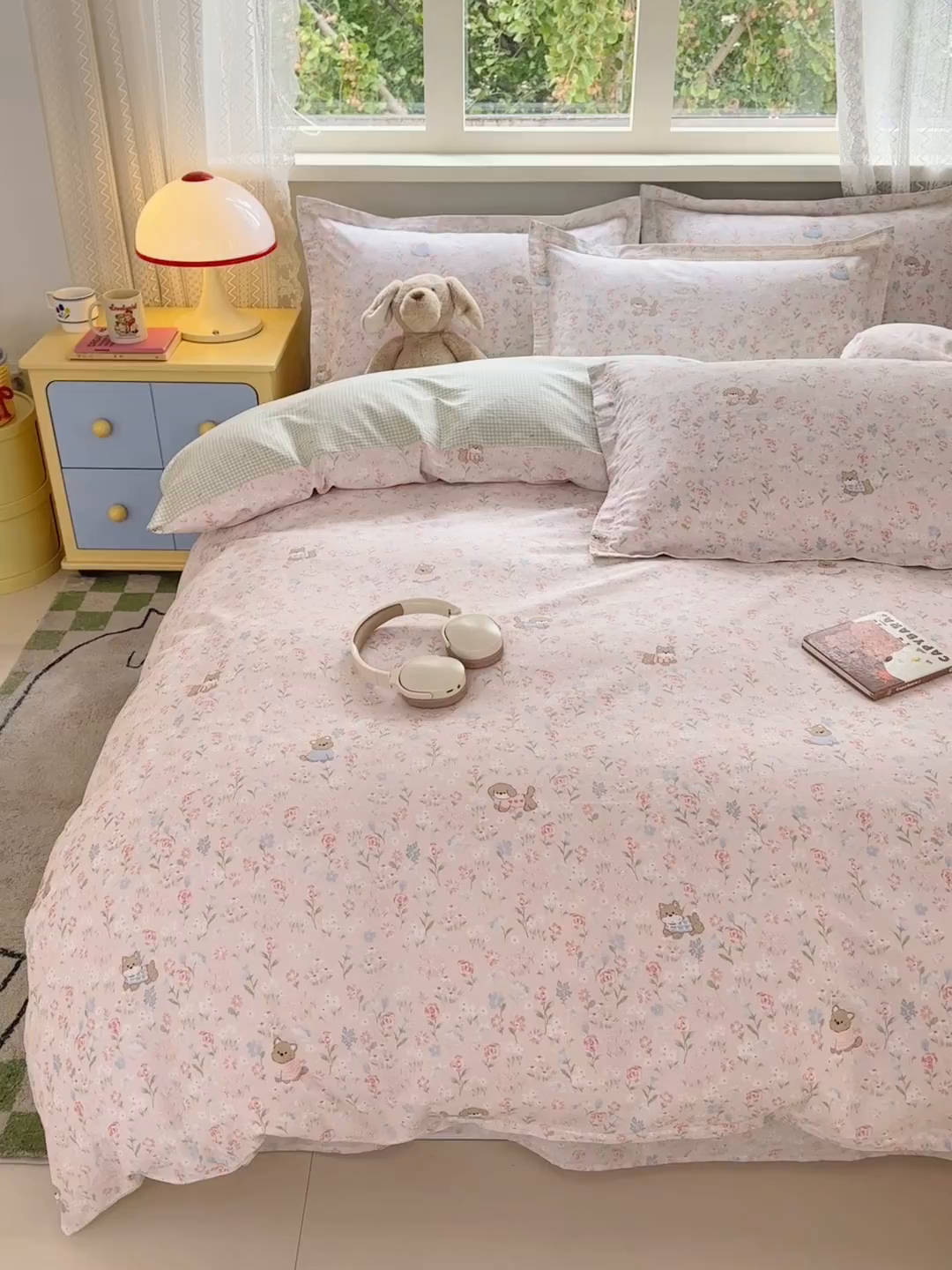 91家纺网 家纺一手货源 找家纺 拾物记 2026新款第二批A类新疆全棉12868四件套系列（提供买家秀和A类质检报告） 甜莓手记-粉