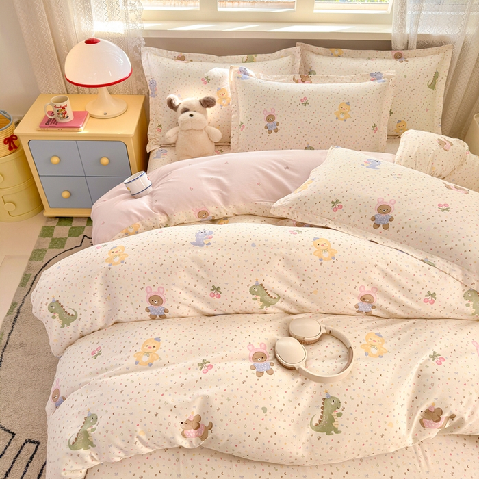 91家纺网 家纺一手货源 找家纺 拾物记 2026新款第二批A类新疆全棉12868四件套系列（提供买家秀和A类质检报告） 小童世界