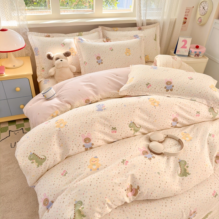 91家纺网 家纺一手货源 找家纺 拾物记 2026新款第二批A类新疆全棉12868四件套系列（提供买家秀和A类质检报告） 小童世界