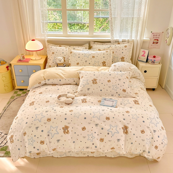 拾物记 2026新款第二批A类新疆全棉12868四件套系列（提供买家秀和A类质检报告） 小熊天文馆