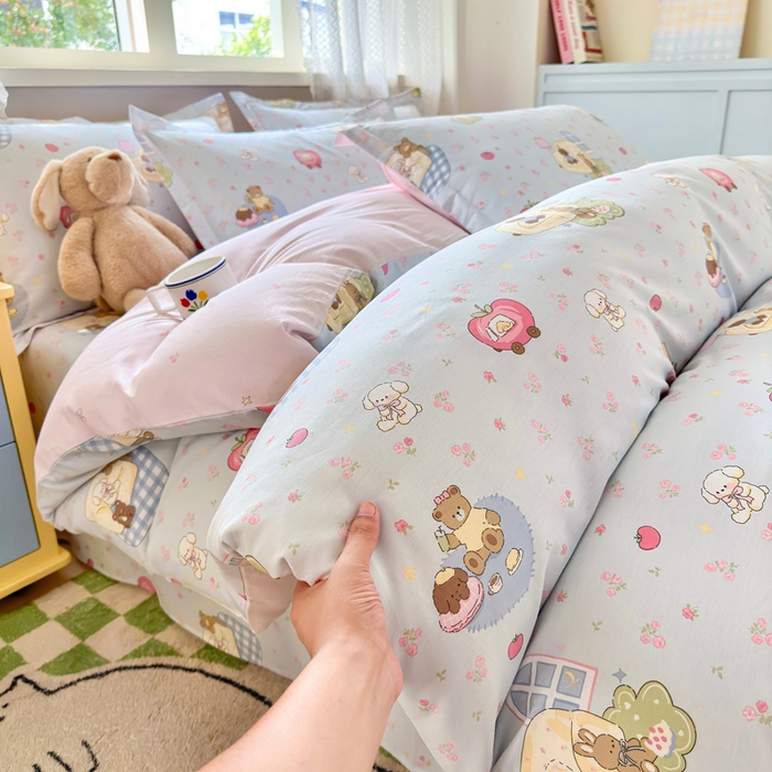 91家纺网 家纺一手货源 找家纺 拾物记 2026新款第二批A类新疆全棉12868单品被套系列（提供买家秀和A类质检报告） 爪爪会客厅