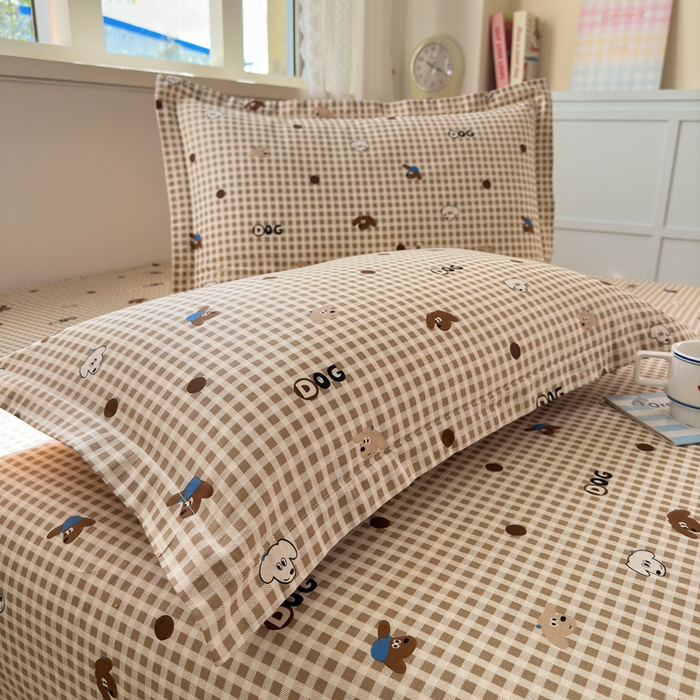 91家纺网 家纺一手货源 找家纺 拾物记 2026新款第二批A类新疆全棉12868单品被套系列（提供买家秀和A类质检报告） 比耶小狗