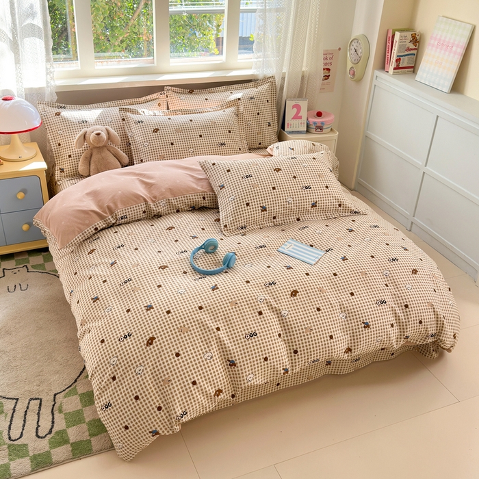 91家纺网 家纺一手货源 找家纺 拾物记 2026新款第二批A类新疆全棉12868单品被套系列（提供买家秀和A类质检报告） 比耶小狗