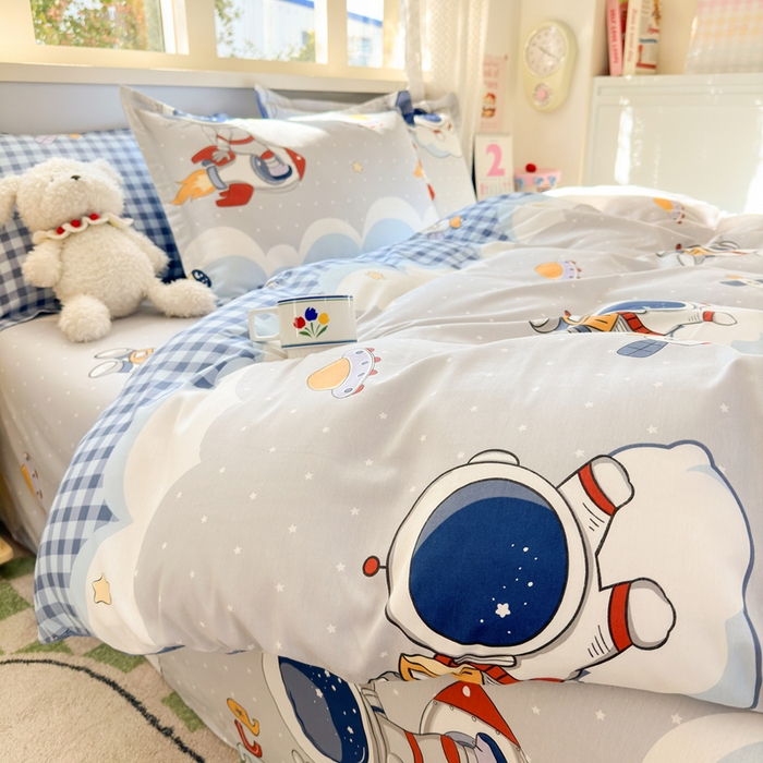 91家纺网 家纺一手货源 找家纺 拾物记 2026新款第二批A类新疆全棉12868单品被套系列（提供买家秀和A类质检报告） 飞向太空