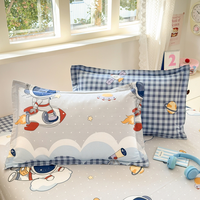 91家纺网 家纺一手货源 找家纺 拾物记 2026新款第二批A类新疆全棉12868单品被套系列（提供买家秀和A类质检报告） 飞向太空