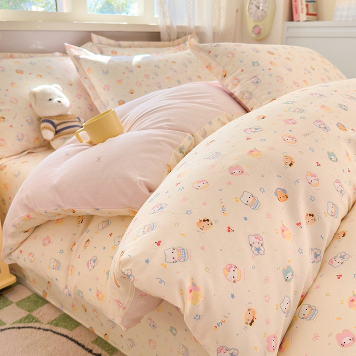 拾物记 2026新款第二批A类新疆全棉12868单品被套系列（提供买家秀和A类质检报告） 蜜罐猫猫