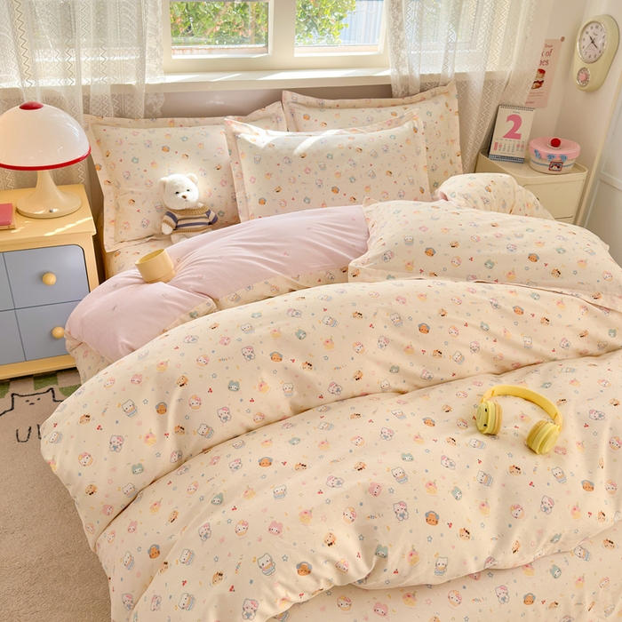 91家纺网 家纺一手货源 找家纺 拾物记 2026新款第二批A类新疆全棉12868单品被套系列（提供买家秀和A类质检报告） 蜜罐猫猫