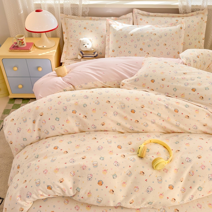 91家纺网 家纺一手货源 找家纺 拾物记 2026新款第二批A类新疆全棉12868单品被套系列（提供买家秀和A类质检报告） 蜜罐猫猫