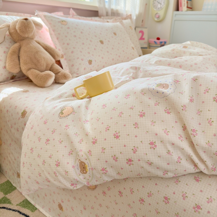 91家纺网 家纺一手货源 找家纺 拾物记 2026新款第二批A类新疆全棉12868单品被套系列（提供买家秀和A类质检报告） 小熊花园