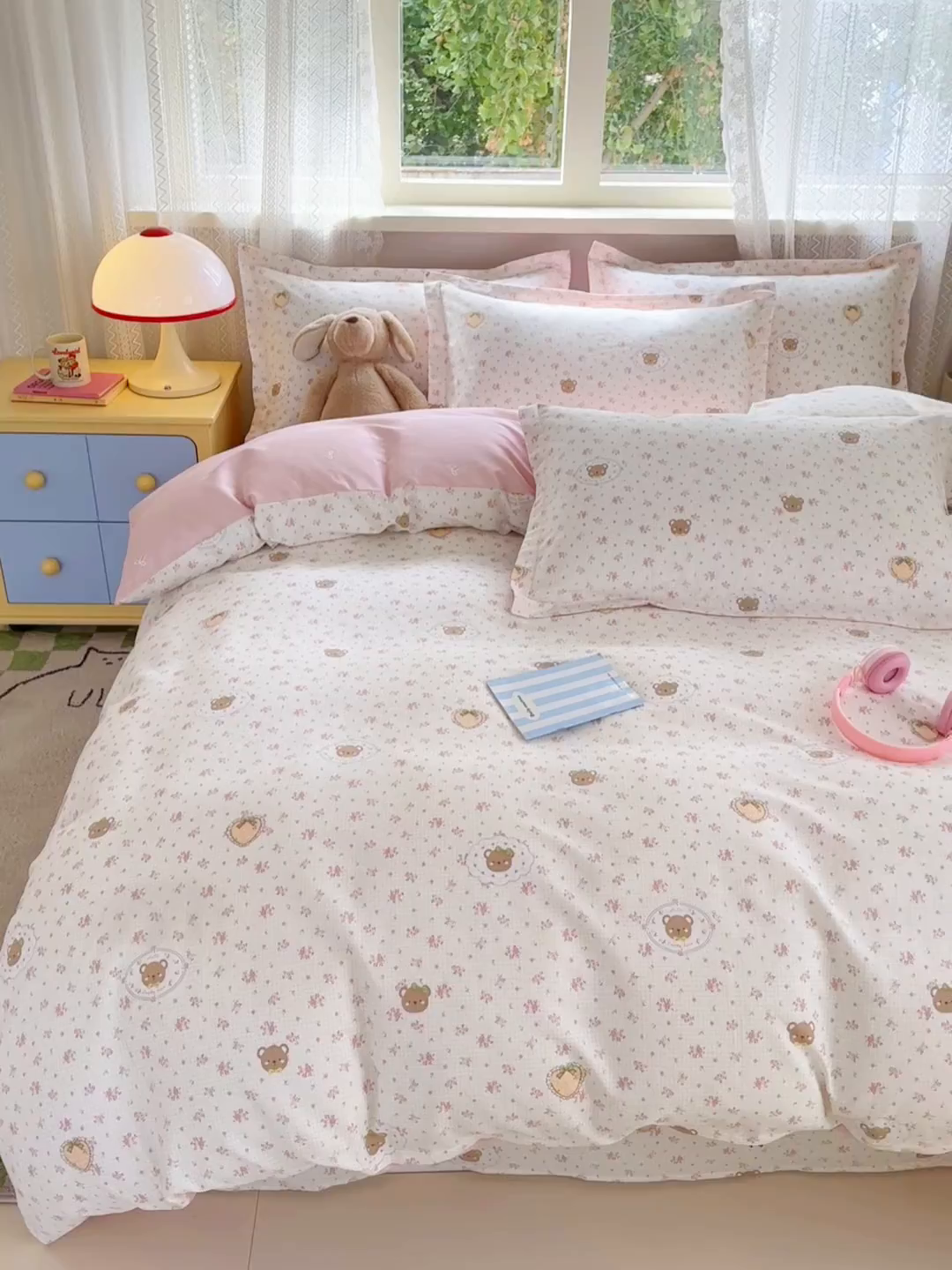 91家纺网 家纺一手货源 找家纺 拾物记 2026新款第二批A类新疆全棉12868单品被套系列（提供买家秀和A类质检报告） 小熊花园