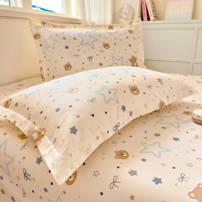 91家纺网 家纺一手货源 找家纺 拾物记 2026新款第二批A类新疆全棉12868单品被套系列（提供买家秀和A类质检报告） 小熊天文馆