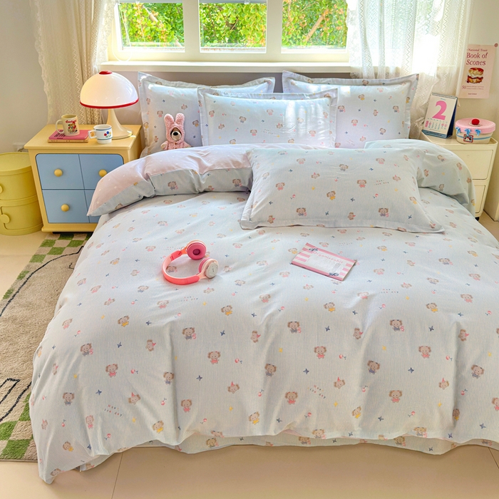 91家纺网 家纺一手货源 找家纺 拾物记 2026新款第二批A类新疆全棉12868单品被套系列（提供买家秀和A类质检报告） 星小象