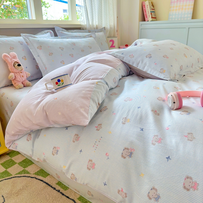 91家纺网 家纺一手货源 找家纺 拾物记 2026新款第二批A类新疆全棉12868单品被套系列（提供买家秀和A类质检报告） 星小象