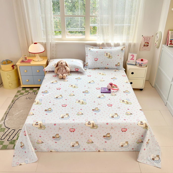 91家纺网 家纺一手货源 找家纺 （总）拾物记 2024新款A类喷气全棉12868卡通印花单品被套-第一批