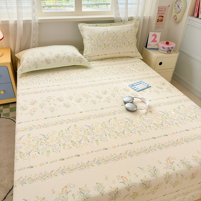 91家纺网 家纺一手货源 找家纺 拾物记 2026新款第二批A类新疆全棉12868单品床单系列（提供买家秀和A类质检报告） 丛草集