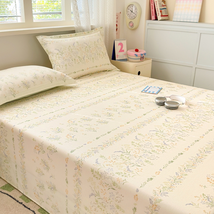 91家纺网 家纺一手货源 找家纺 拾物记 2026新款第二批A类新疆全棉12868单品床单系列（提供买家秀和A类质检报告） 丛草集