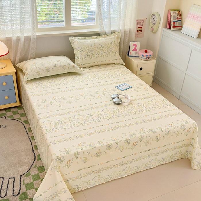 91家纺网 家纺一手货源 找家纺 拾物记 2026新款第二批A类新疆全棉12868单品床单系列（提供买家秀和A类质检报告） 丛草集