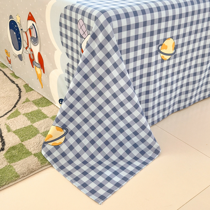 91家纺网 家纺一手货源 找家纺 拾物记 2026新款第二批A类新疆全棉12868单品床单系列（提供买家秀和A类质检报告） 飞向太空