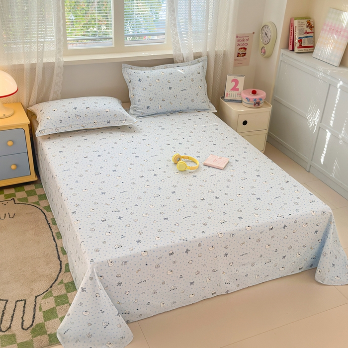 91家纺网 家纺一手货源 找家纺 拾物记 2026新款第二批A类新疆全棉12868单品床单系列（提供买家秀和A类质检报告） 路灯影院