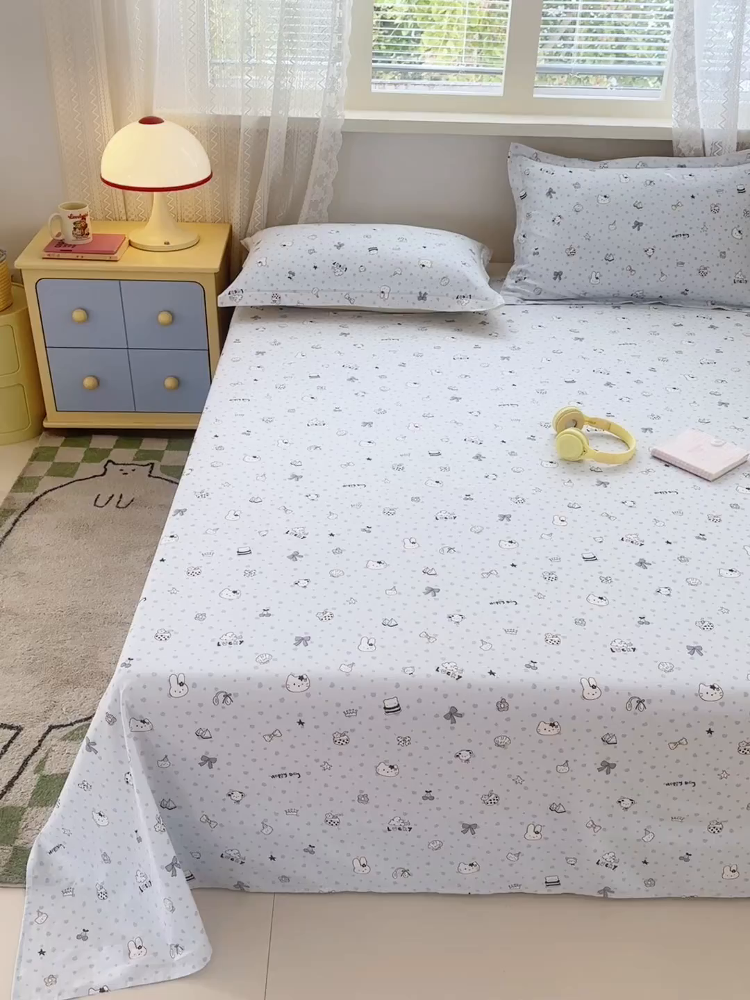 91家纺网 家纺一手货源 找家纺 拾物记 2026新款第二批A类新疆全棉12868单品床单系列（提供买家秀和A类质检报告） 路灯影院