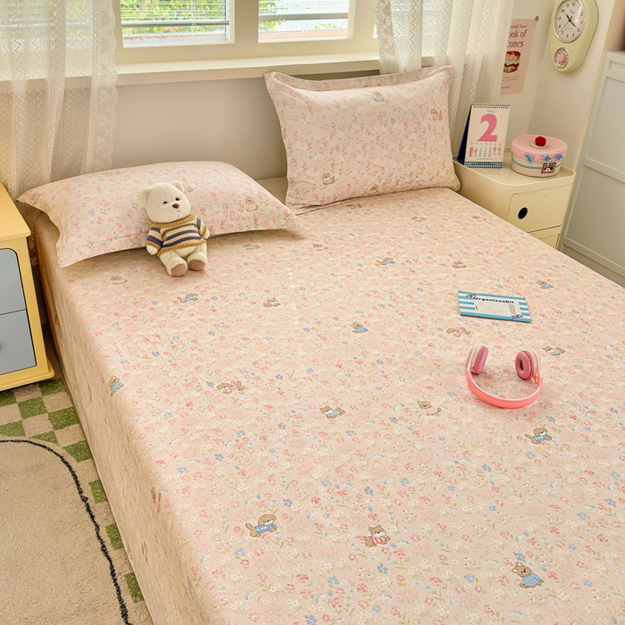 91家纺网 家纺一手货源 找家纺 拾物记 2026新款第二批A类新疆全棉12868单品床单系列（提供买家秀和A类质检报告） 甜莓手记-粉