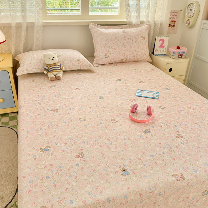 91家纺网 家纺一手货源 找家纺 拾物记 2026新款第二批A类新疆全棉12868单品床单系列（提供买家秀和A类质检报告） 甜莓手记-粉