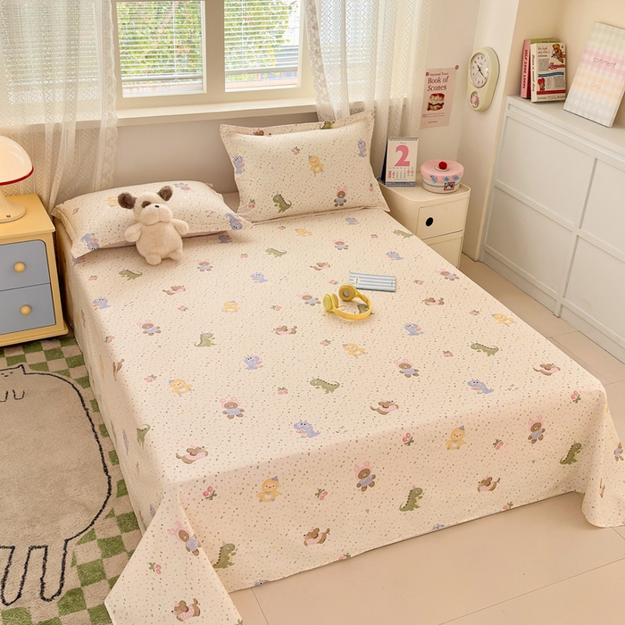 91家纺网 家纺一手货源 找家纺 拾物记 2026新款第二批A类新疆全棉12868单品床单系列（提供买家秀和A类质检报告） 小童世界