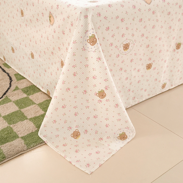 91家纺网 家纺一手货源 找家纺 拾物记 2026新款第二批A类新疆全棉12868单品床单系列（提供买家秀和A类质检报告） 小熊花园