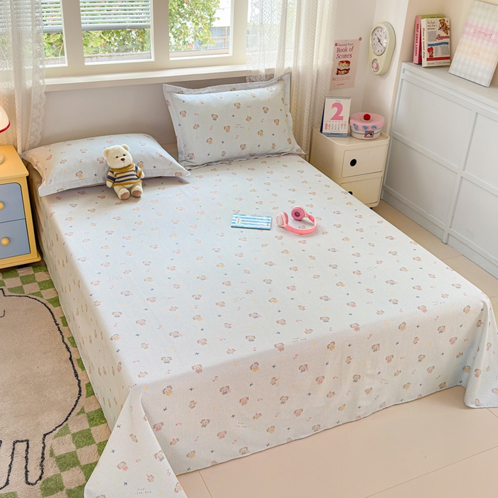 91家纺网 家纺一手货源 找家纺 拾物记 2026新款第二批A类新疆全棉12868单品床单系列（提供买家秀和A类质检报告） 星小象