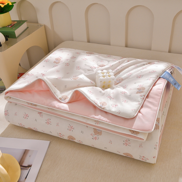 91家纺网 家纺一手货源 找家纺 （总）宝宝纱被业 2026新款A类氨纶凉感丝夏被冰淇淋空调被西瓜夏凉被直播