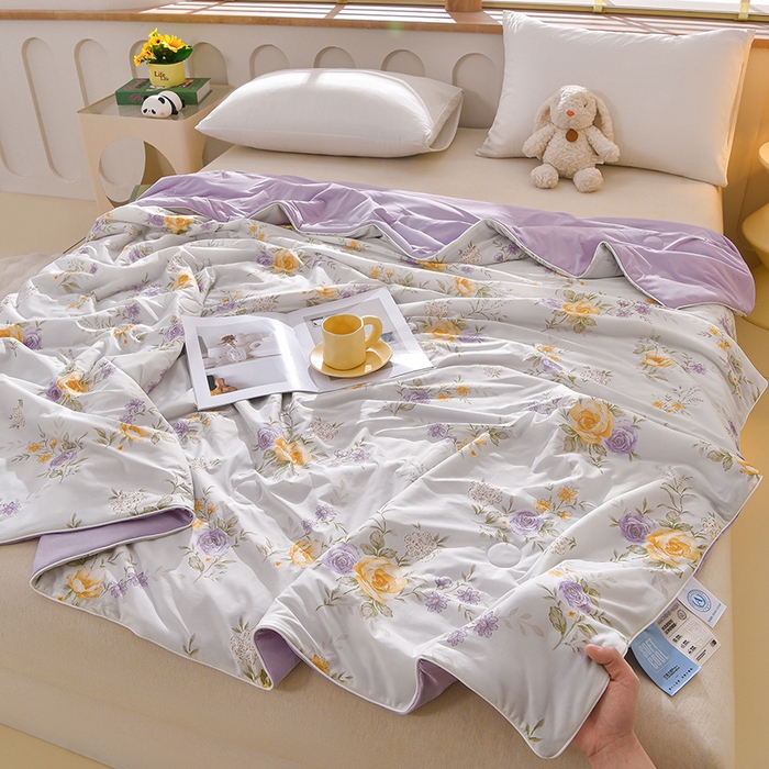 91家纺网 家纺一手货源 找家纺 （总）宝宝纱被业 2026新款A类氨纶凉感丝夏被冰淇淋空调被西瓜夏凉被直播