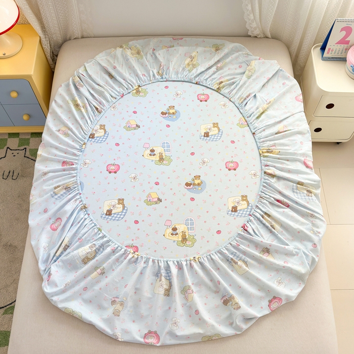 91家纺网 家纺一手货源 找家纺 拾物记 2026新款第二批A类新疆全棉12868单品床笠系列（提供买家秀和A类质检报告） 爪爪会客厅