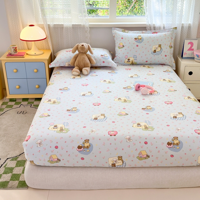 91家纺网 家纺一手货源 找家纺 拾物记 2026新款第二批A类新疆全棉12868单品床笠系列（提供买家秀和A类质检报告） 爪爪会客厅