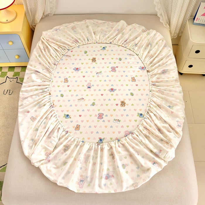 91家纺网 家纺一手货源 找家纺 拾物记 2026新款第二批A类新疆全棉12868单品床笠系列（提供买家秀和A类质检报告） 爱心动物园