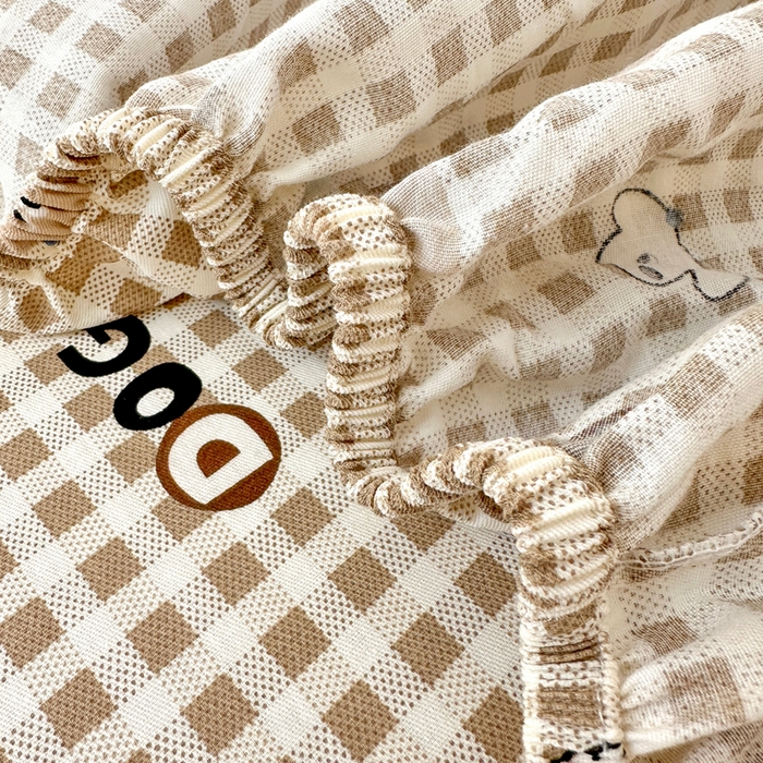 91家纺网 家纺一手货源 找家纺 拾物记 2026新款第二批A类新疆全棉12868单品床笠系列（提供买家秀和A类质检报告） 比耶小狗