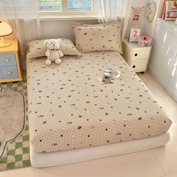 91家纺网 家纺一手货源 找家纺 拾物记 2026新款第二批A类新疆全棉12868单品床笠系列（提供买家秀和A类质检报告） 比耶小狗