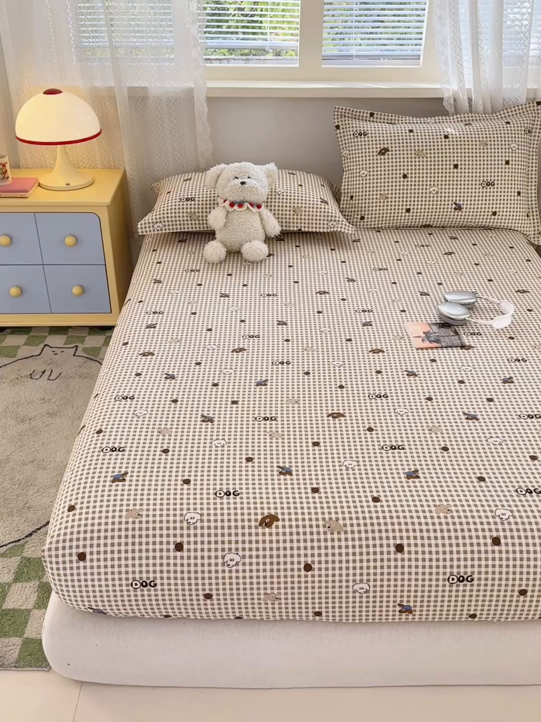 91家纺网 家纺一手货源 找家纺 拾物记 2026新款第二批A类新疆全棉12868单品床笠系列（提供买家秀和A类质检报告） 比耶小狗