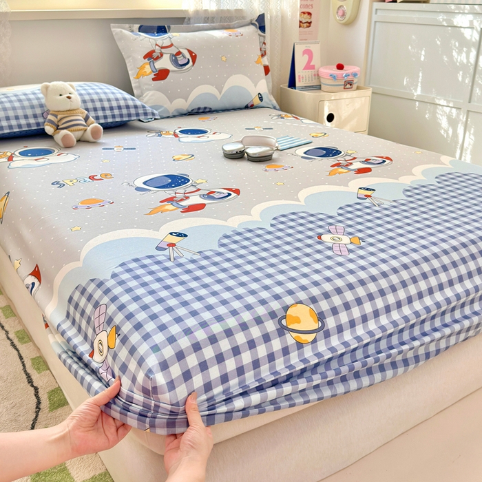 91家纺网 家纺一手货源 找家纺 拾物记 2026新款第二批A类新疆全棉12868单品床笠系列（提供买家秀和A类质检报告） 飞向太空