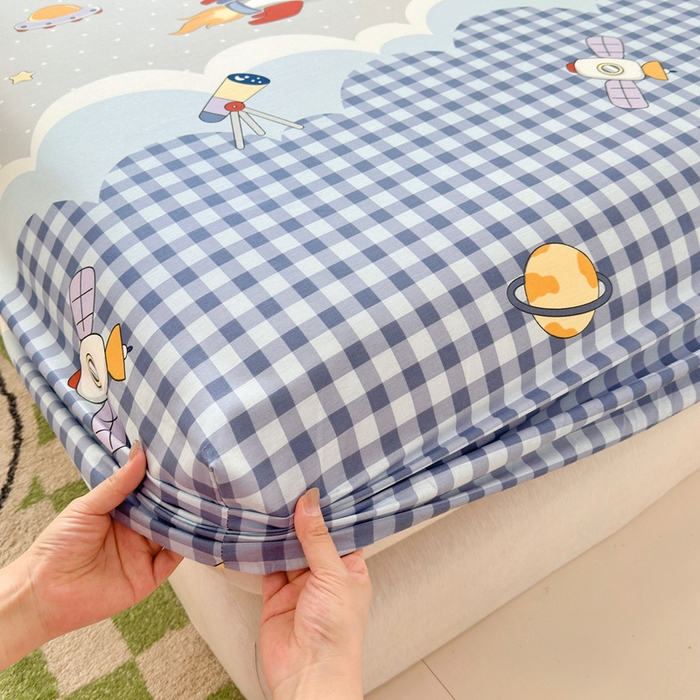 91家纺网 家纺一手货源 找家纺 拾物记 2026新款第二批A类新疆全棉12868单品床笠系列（提供买家秀和A类质检报告） 飞向太空