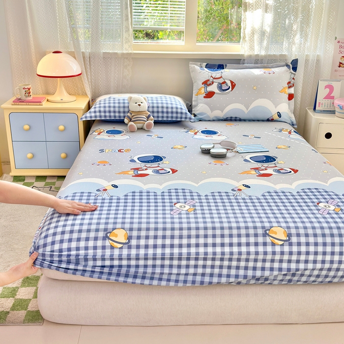 91家纺网 家纺一手货源 找家纺 拾物记 2026新款第二批A类新疆全棉12868单品床笠系列（提供买家秀和A类质检报告） 飞向太空