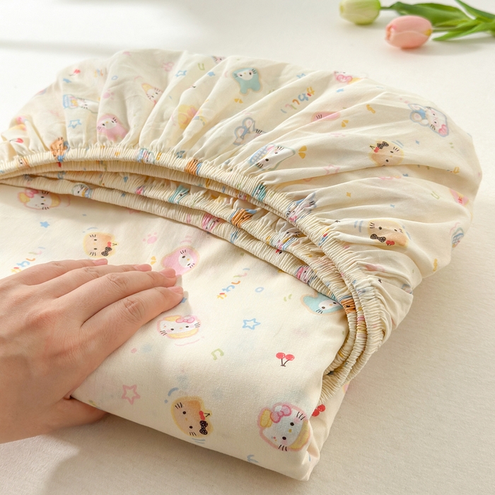 91家纺网 家纺一手货源 找家纺 拾物记 2026新款第二批A类新疆全棉12868单品床笠系列（提供买家秀和A类质检报告） 蜜罐猫猫