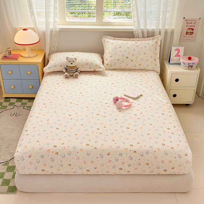 91家纺网 家纺一手货源 找家纺 拾物记 2026新款第二批A类新疆全棉12868单品床笠系列（提供买家秀和A类质检报告） 蜜罐猫猫