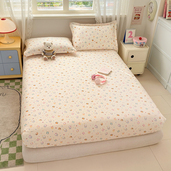 91家纺网 家纺一手货源 找家纺 拾物记 2026新款第二批A类新疆全棉12868单品床笠系列（提供买家秀和A类质检报告） 蜜罐猫猫