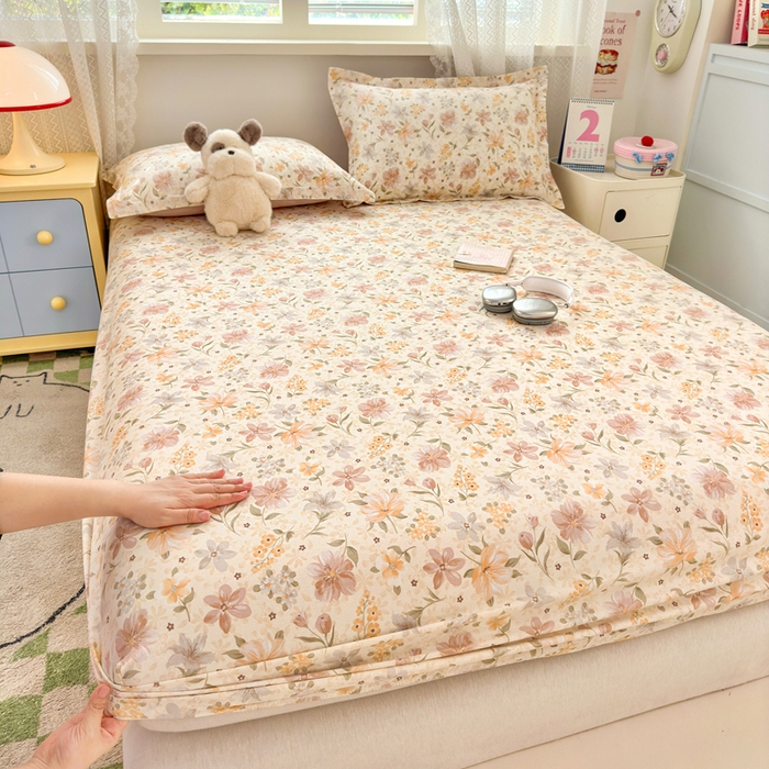 拾物记 2026新款第二批A类新疆全棉12868单品床笠系列（提供买家秀和A类质检报告） 苏糖-咖