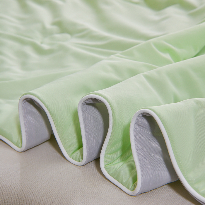 91家纺网 家纺一手货源 找家纺 宝宝纱被业 2026新款A类氨纶凉感丝夏被冰淇淋空调被西瓜夏凉被直播 天青