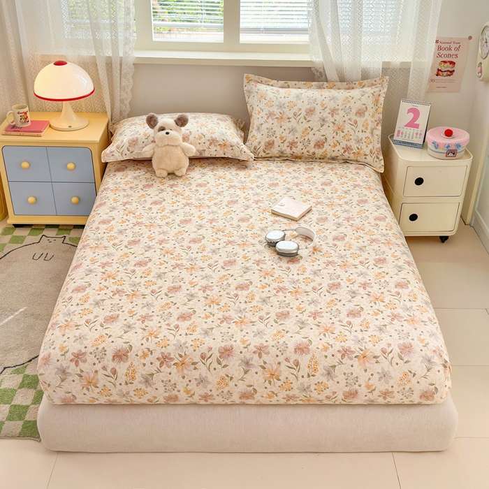 91家纺网 家纺一手货源 找家纺 拾物记 2026新款第二批A类新疆全棉12868单品床笠系列（提供买家秀和A类质检报告） 苏糖-咖