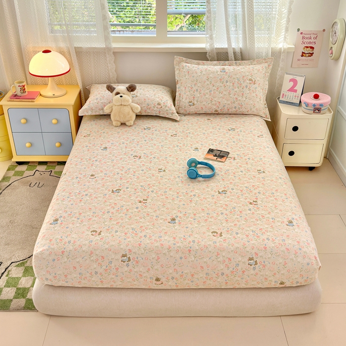 91家纺网 家纺一手货源 找家纺 拾物记 2026新款第二批A类新疆全棉12868单品床笠系列（提供买家秀和A类质检报告） 甜莓手记-粉