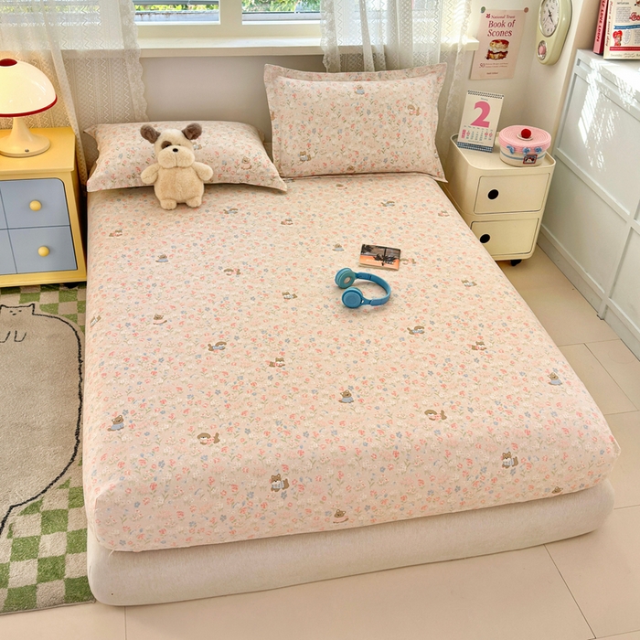 91家纺网 家纺一手货源 找家纺 拾物记 2026新款第二批A类新疆全棉12868单品床笠系列（提供买家秀和A类质检报告） 甜莓手记-粉