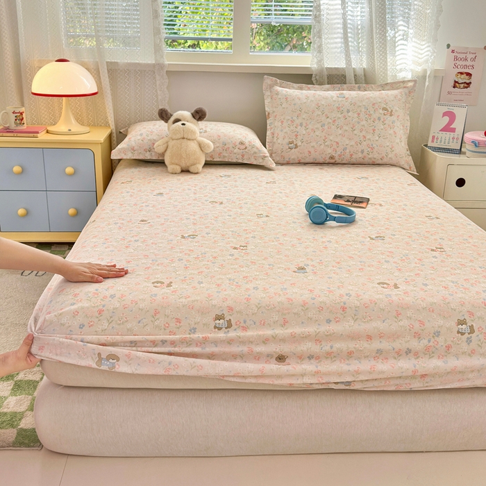 91家纺网 家纺一手货源 找家纺 拾物记 2026新款第二批A类新疆全棉12868单品床笠系列（提供买家秀和A类质检报告） 甜莓手记-粉